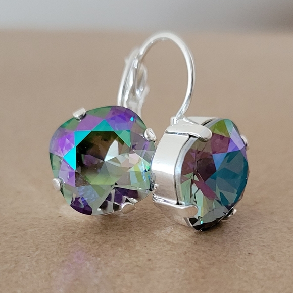Austrian Crystal Earrings in Silver - Picture 9 of 9